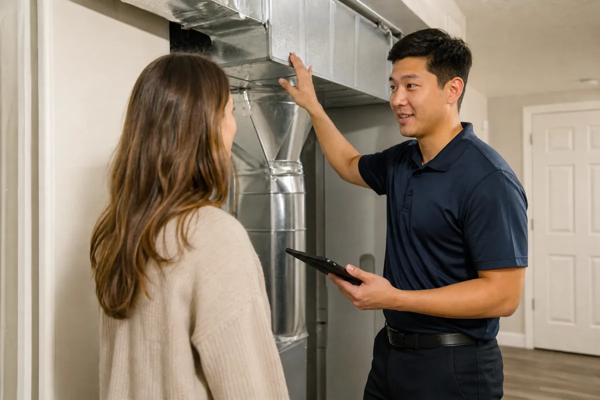 Air duct visits with clear scope