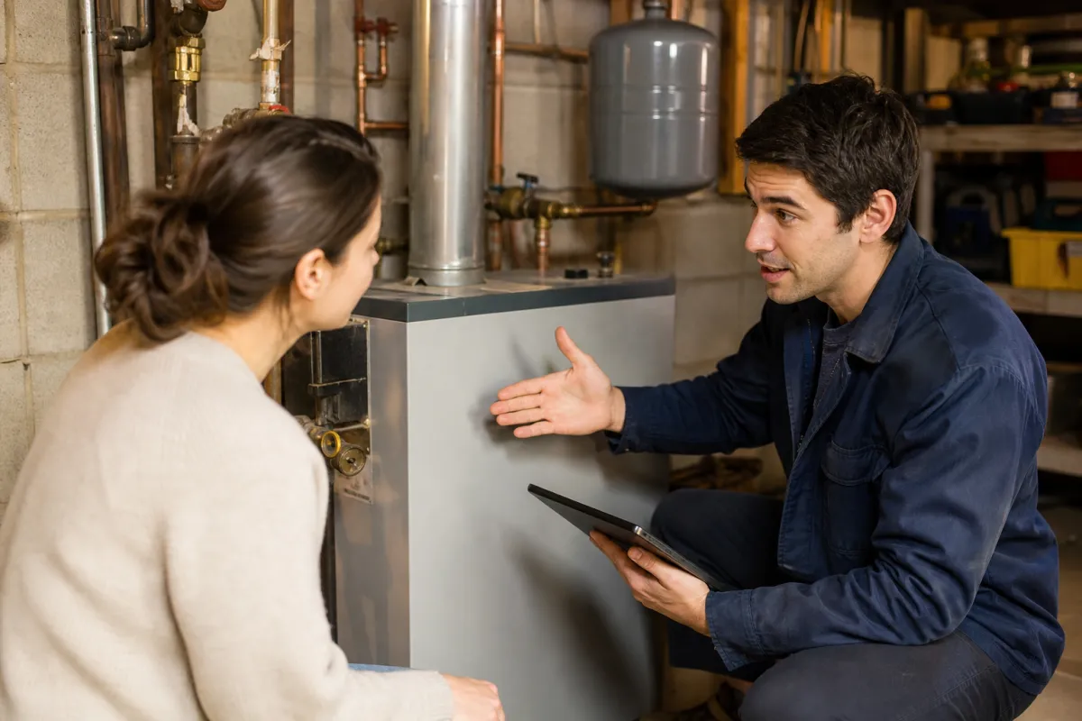 Boiler service with clear next steps