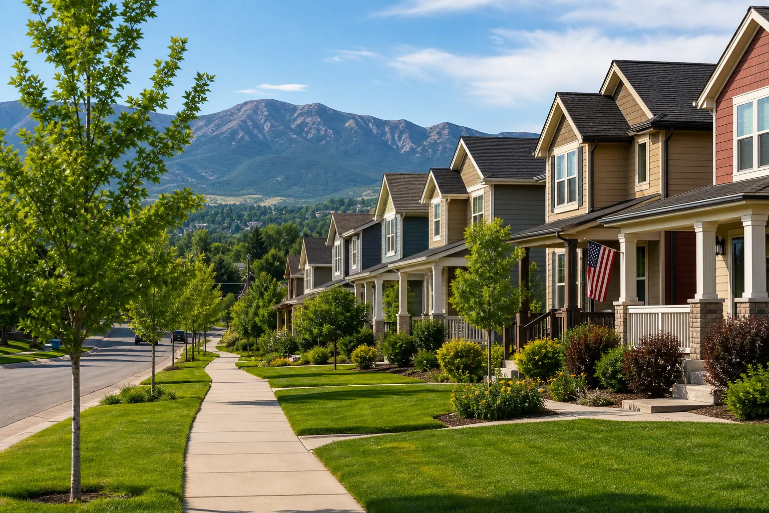Residential neighborhood in our service area