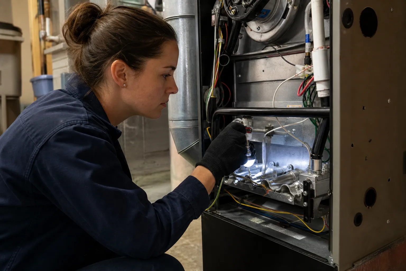 Flame sensor cleaning