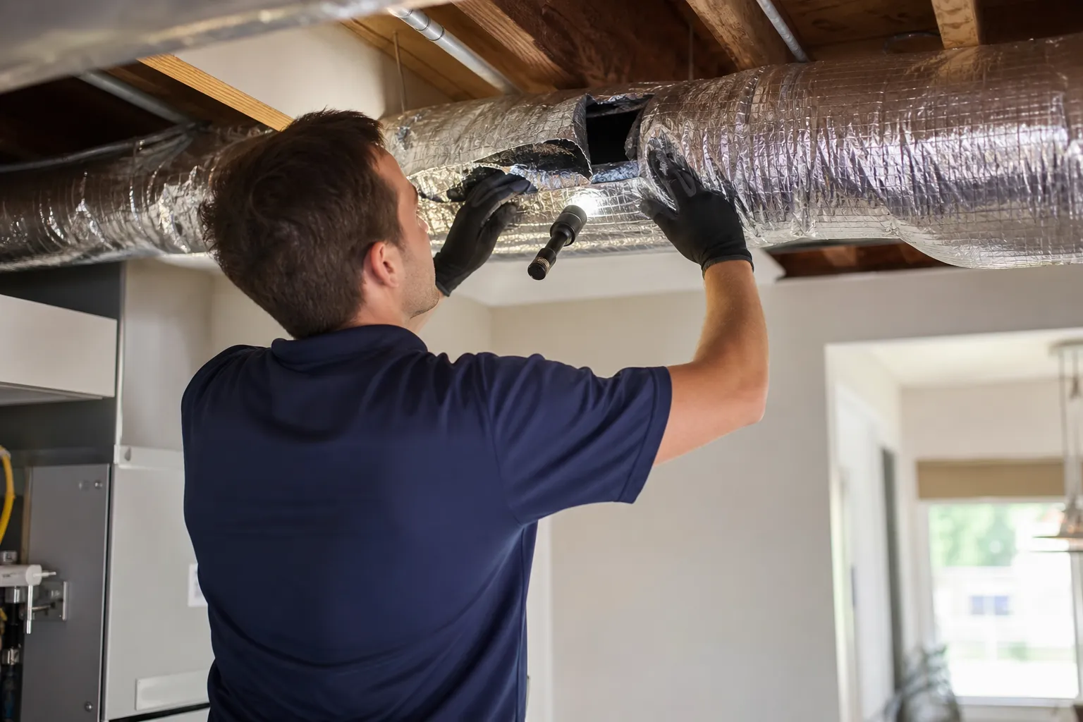 Find and fix leaking ductwork