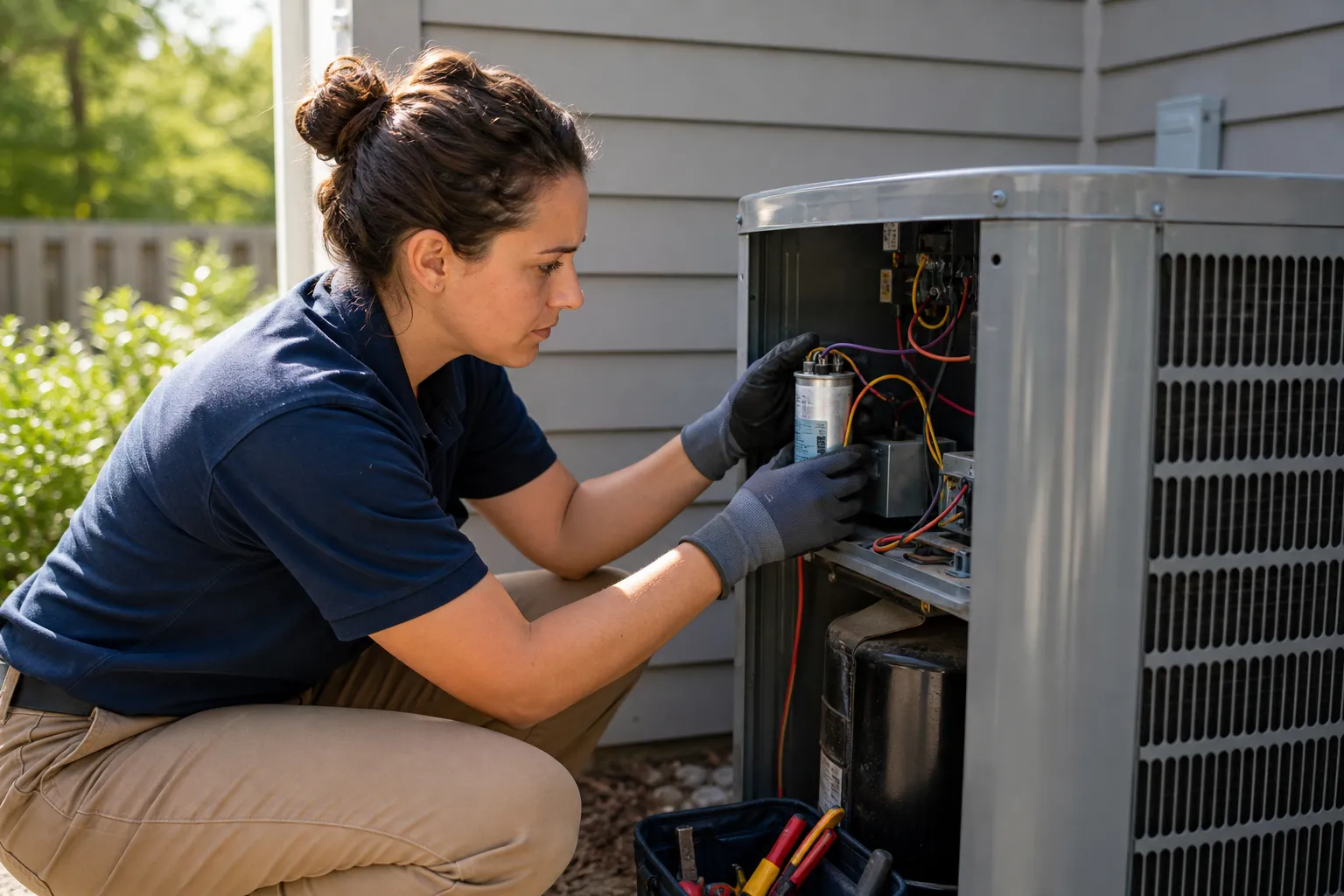 Fix the failed AC capacitor