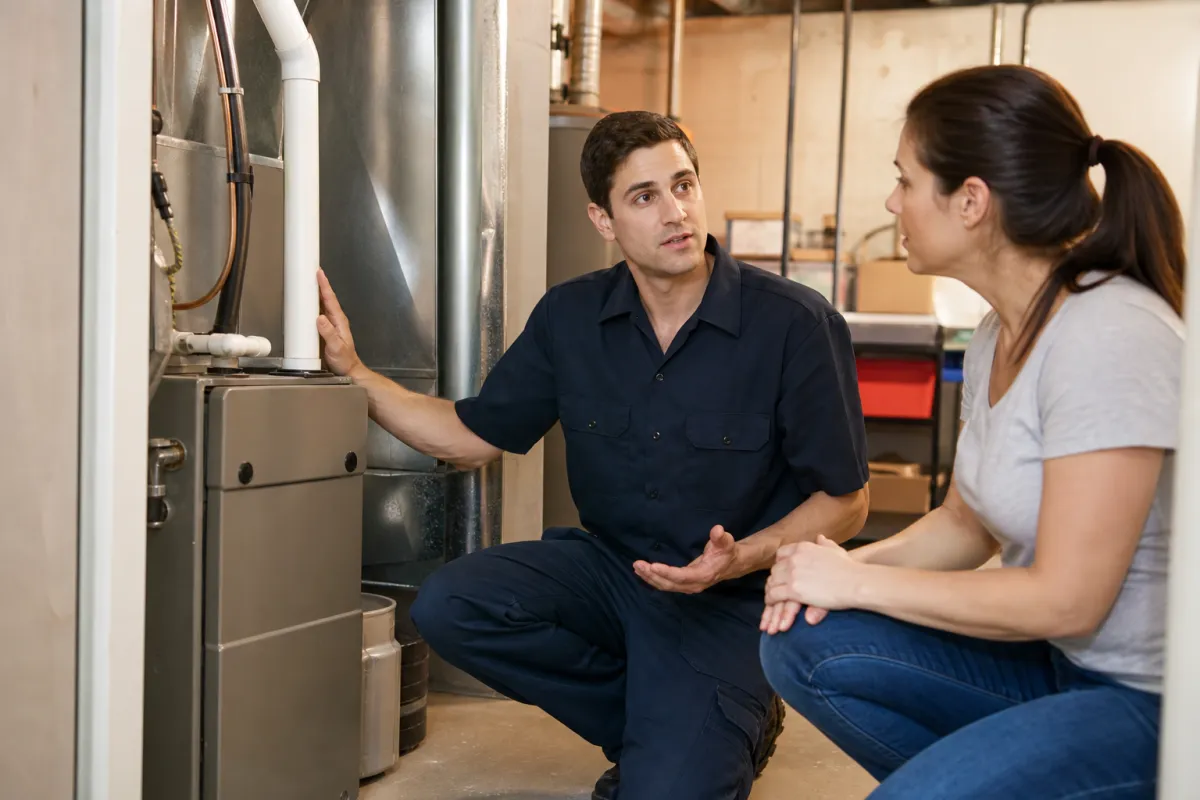 Furnace installation with clear scope